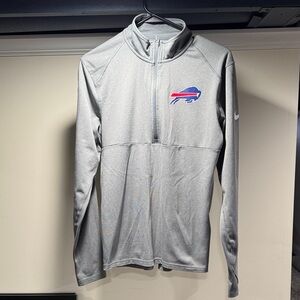 Nike Men's Dri-Fit Gray Performance Jacket with Buffalo Bills Logo